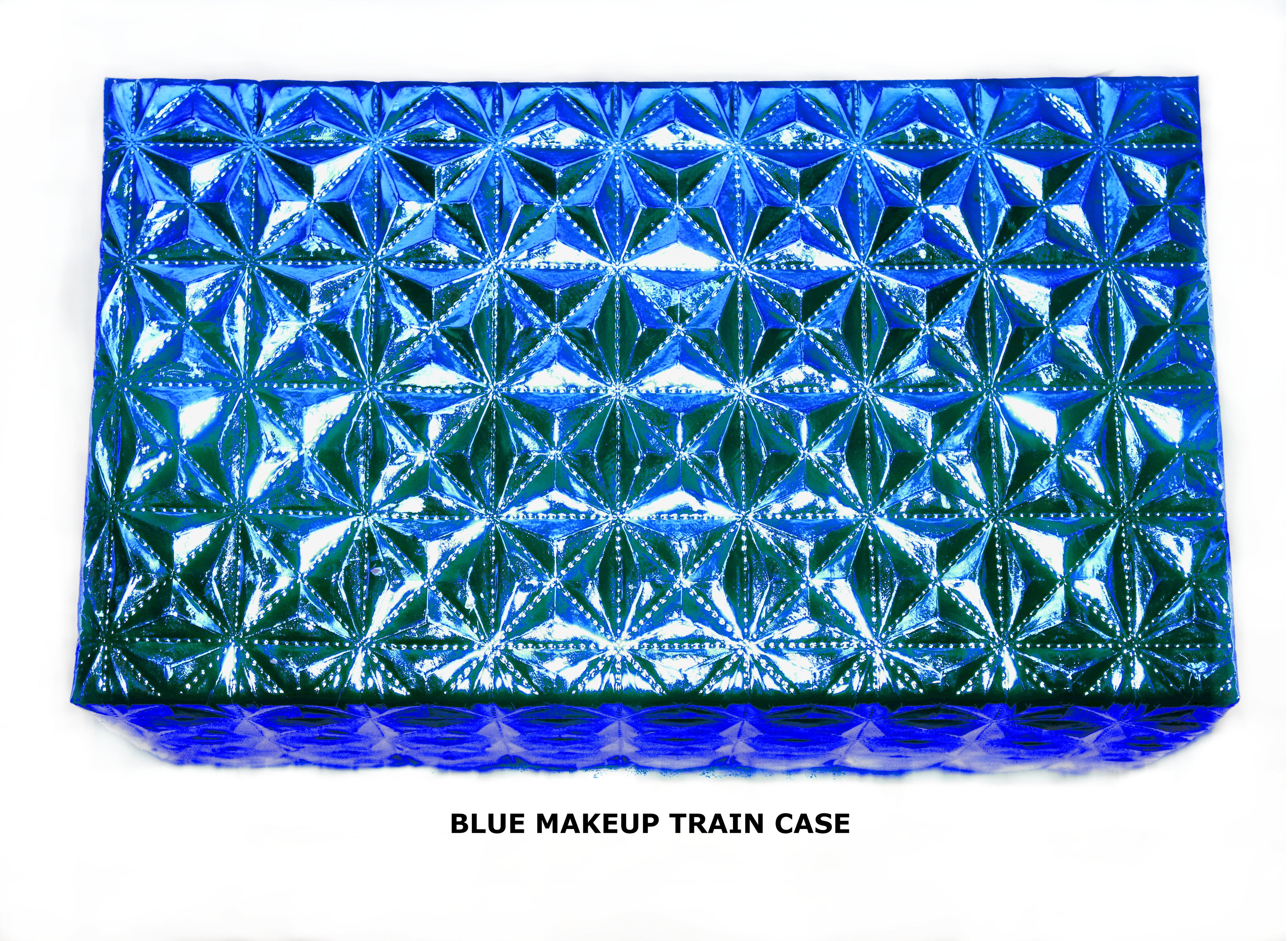 Blue Makeup Beauty Box-Complete Cosmetic Set.